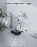 Moxedo Snap-On Wireless Charging Power Bank 8000mAh 15W PD Fast Charging Portable Charger with Built-in USB-C Cable - Black - TUZZUT Qatar Online Shopping