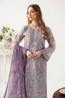 Minhal by Ramsha | Embroidered Organza Readymade Party wear | M-1104 - TUZZUT Qatar Online Shopping