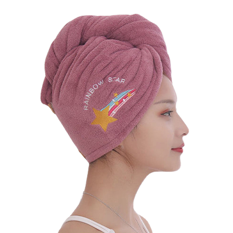 Cogit Quick-Dry Microfiber Hair Towel Cap - Pink, One Size Fits All