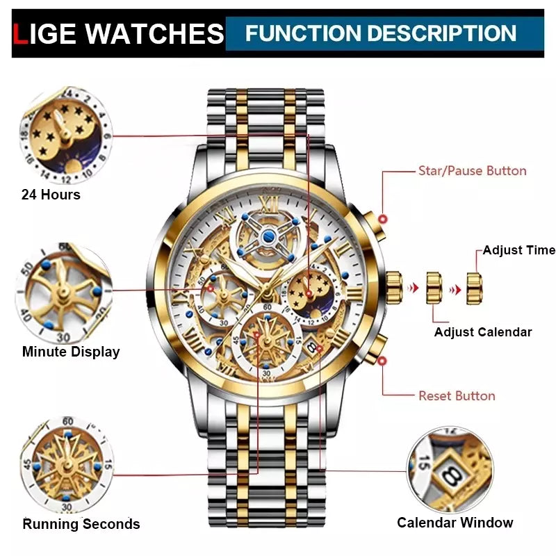 Luxury Casual Men Quartz Watch LG8973A Luxury Casual Men Quartz Watch LG8973A