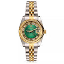 REGINALD Green Silver Gold Quartz Watch W7514 - TUZZUT Qatar Online Shopping