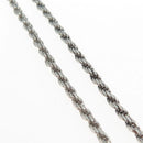 Sterling Silver Italy Twisted Rope Chain Necklace SL89