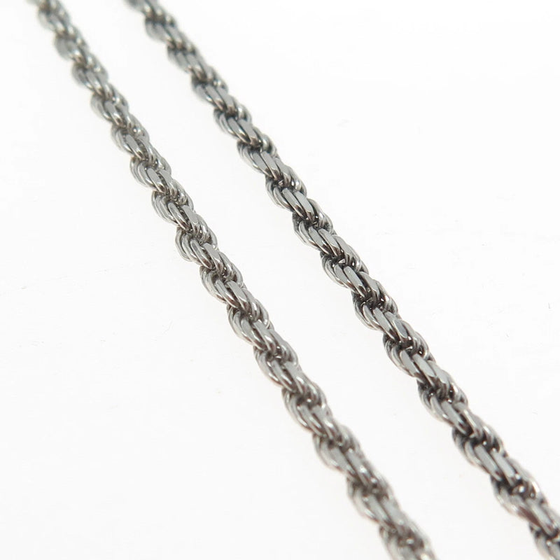 Sterling Silver Italy Twisted Rope Chain Necklace SL89