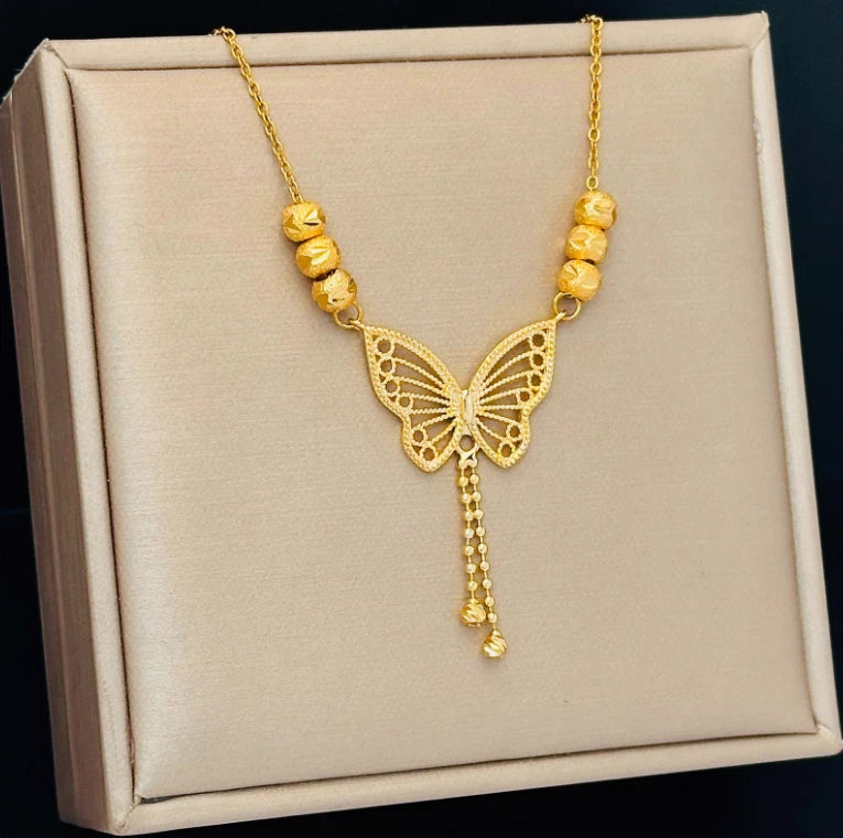 Flutter Butterfly Necklace 59538 - TUZZUT Qatar Online Shopping