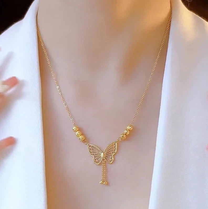 Flutter Butterfly Necklace 59538 - TUZZUT Qatar Online Shopping