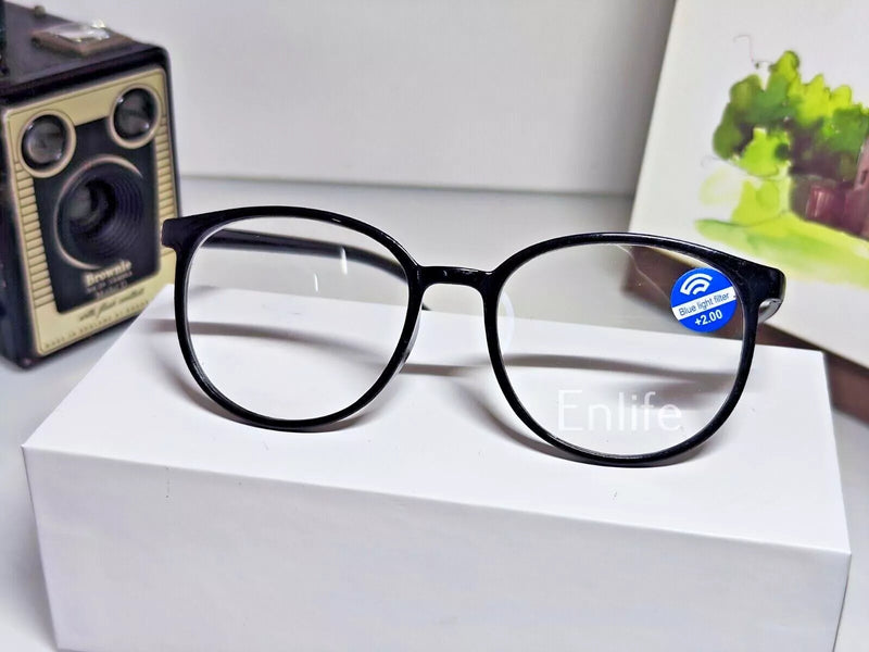 Lightweight Round Style Black Reading Glass +1.50 RG1022