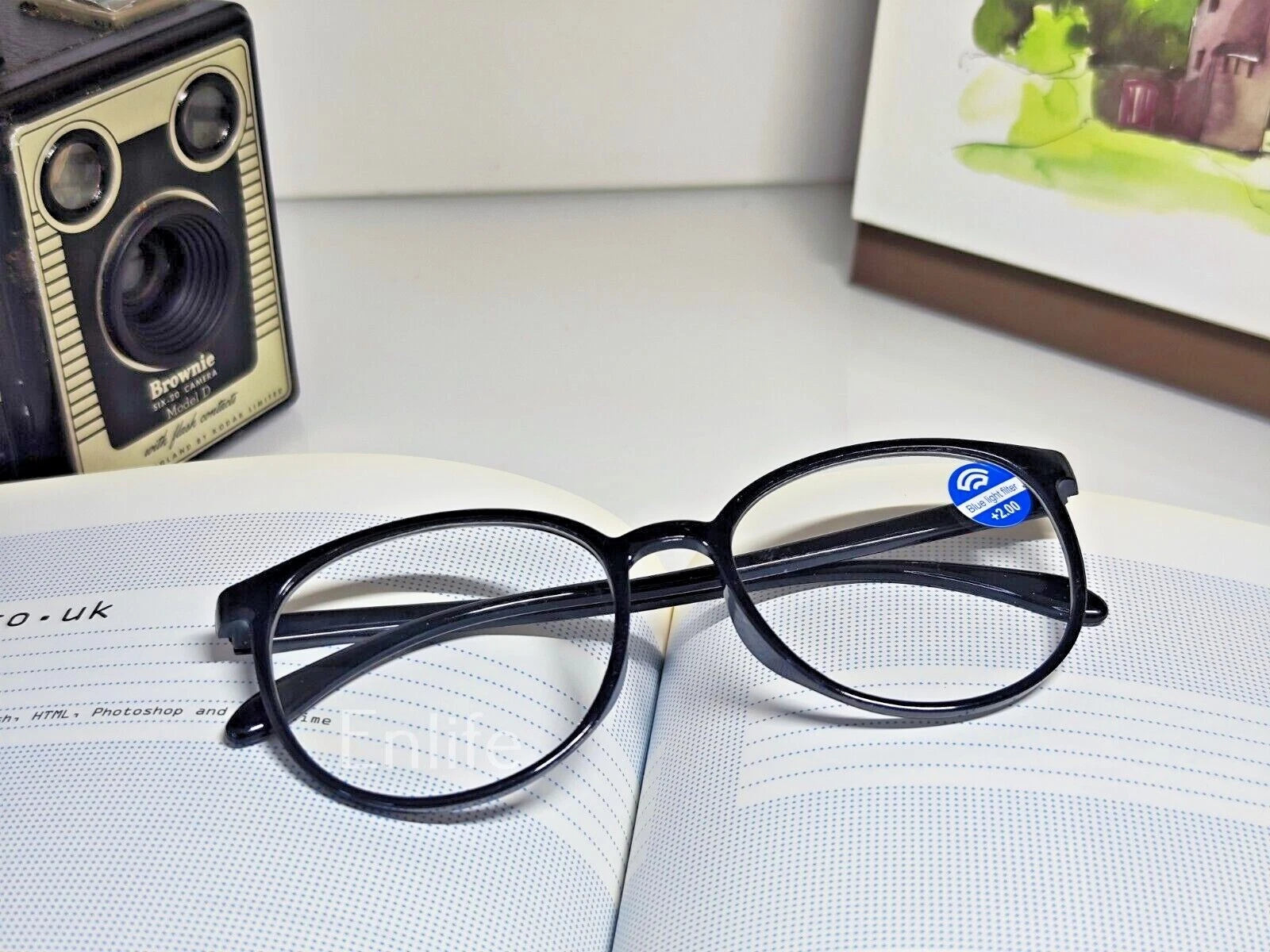 Lightweight Round Style Black Reading Glass +1.50 RG1022 Lightweight Round Style Black Reading Glass +1.50 RG1022