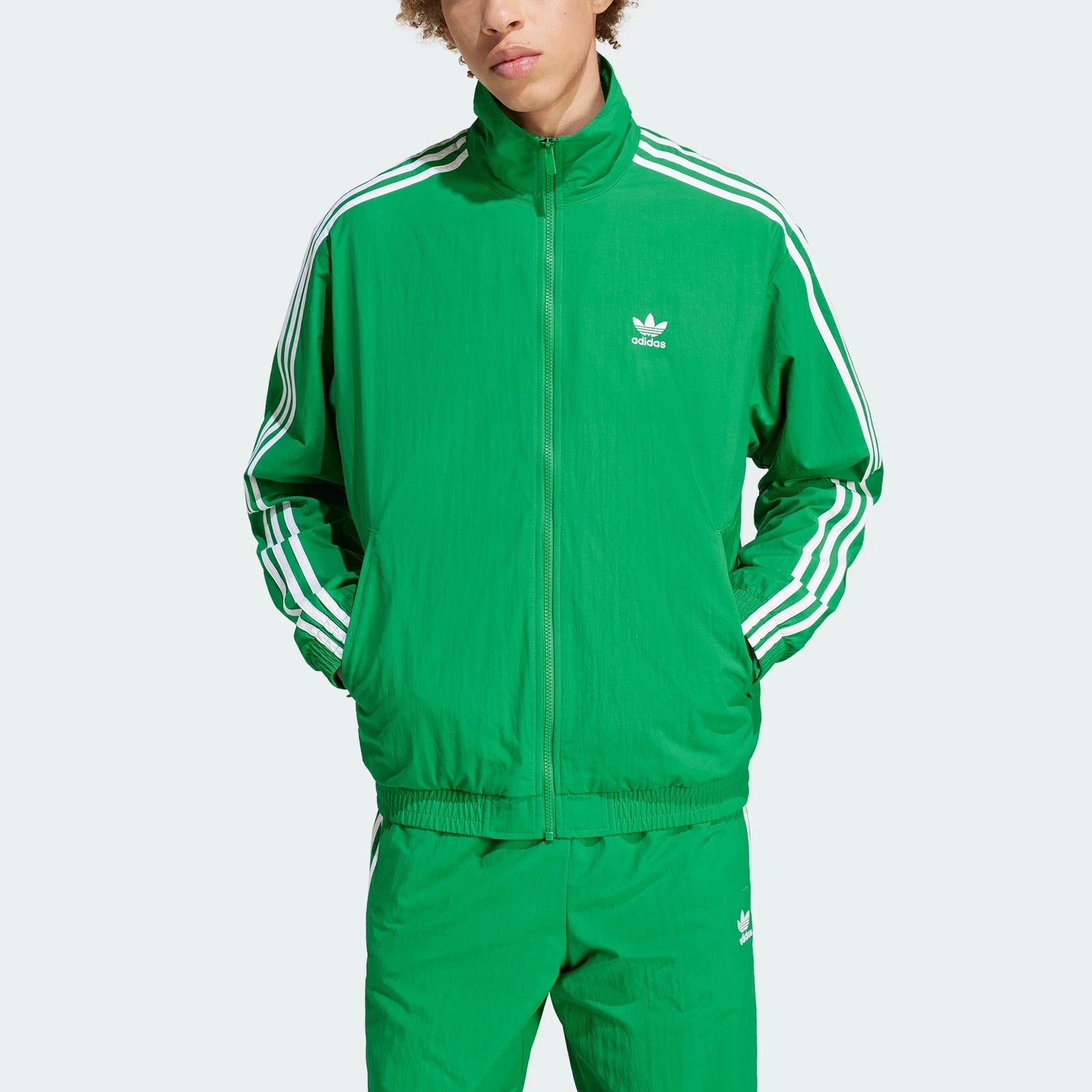 Woven Firebird Green Track Top A42 Woven Firebird Green Track Top A42