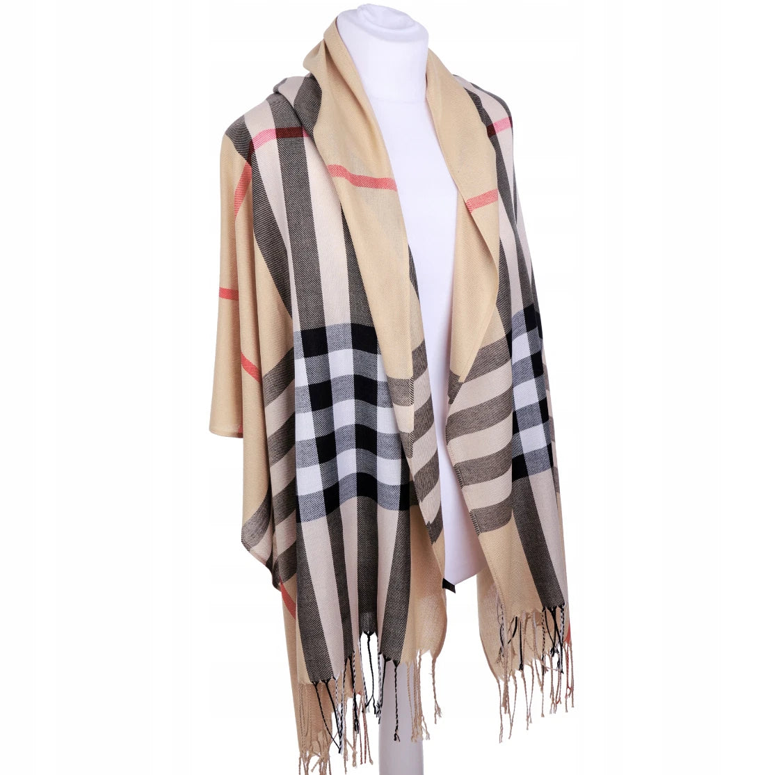 Women Scarf Warm English Plaid With Fringes S5089277 Women Scarf Warm English Plaid With Fringes S5089277