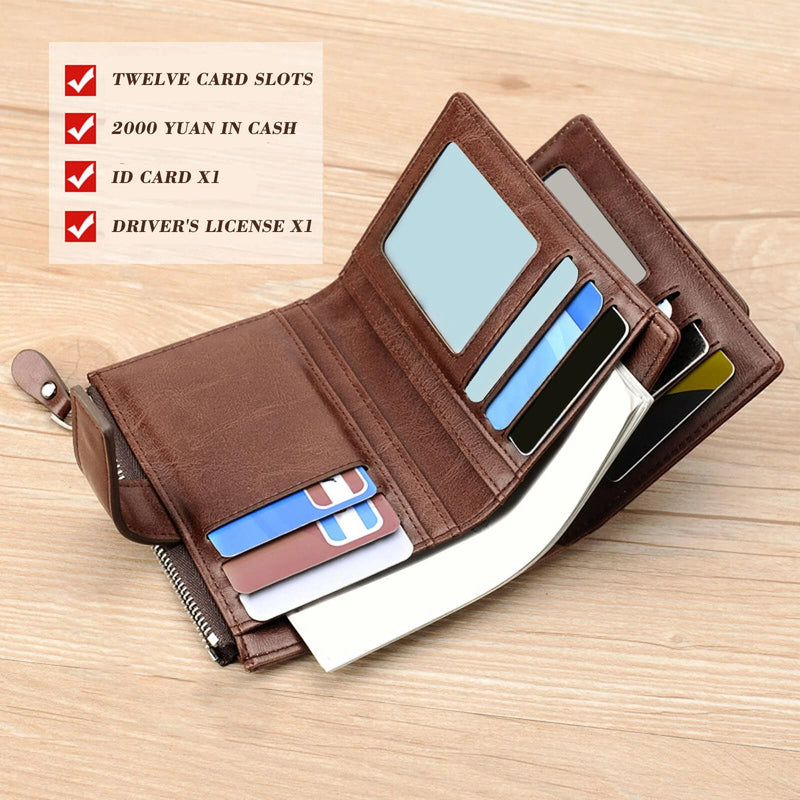 Leather Wallet Zipper For Men S4570972 - TUZZUT Qatar Online Shopping