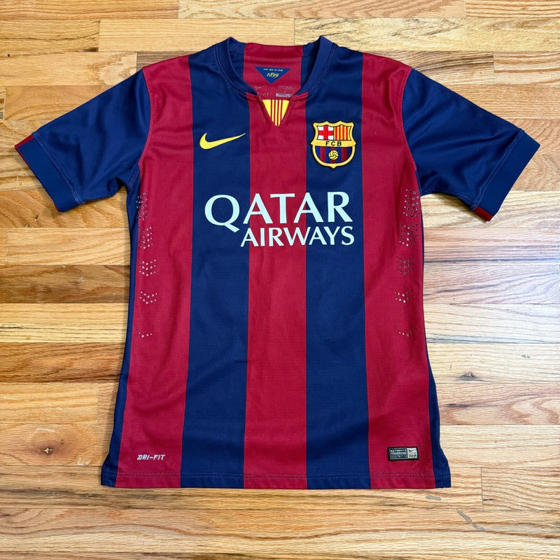 Nike Barcelona  Jersey Men’s Large 2014 Qatar Airways Soccer Kit 551768 - TUZZUT Qatar Online Shopping