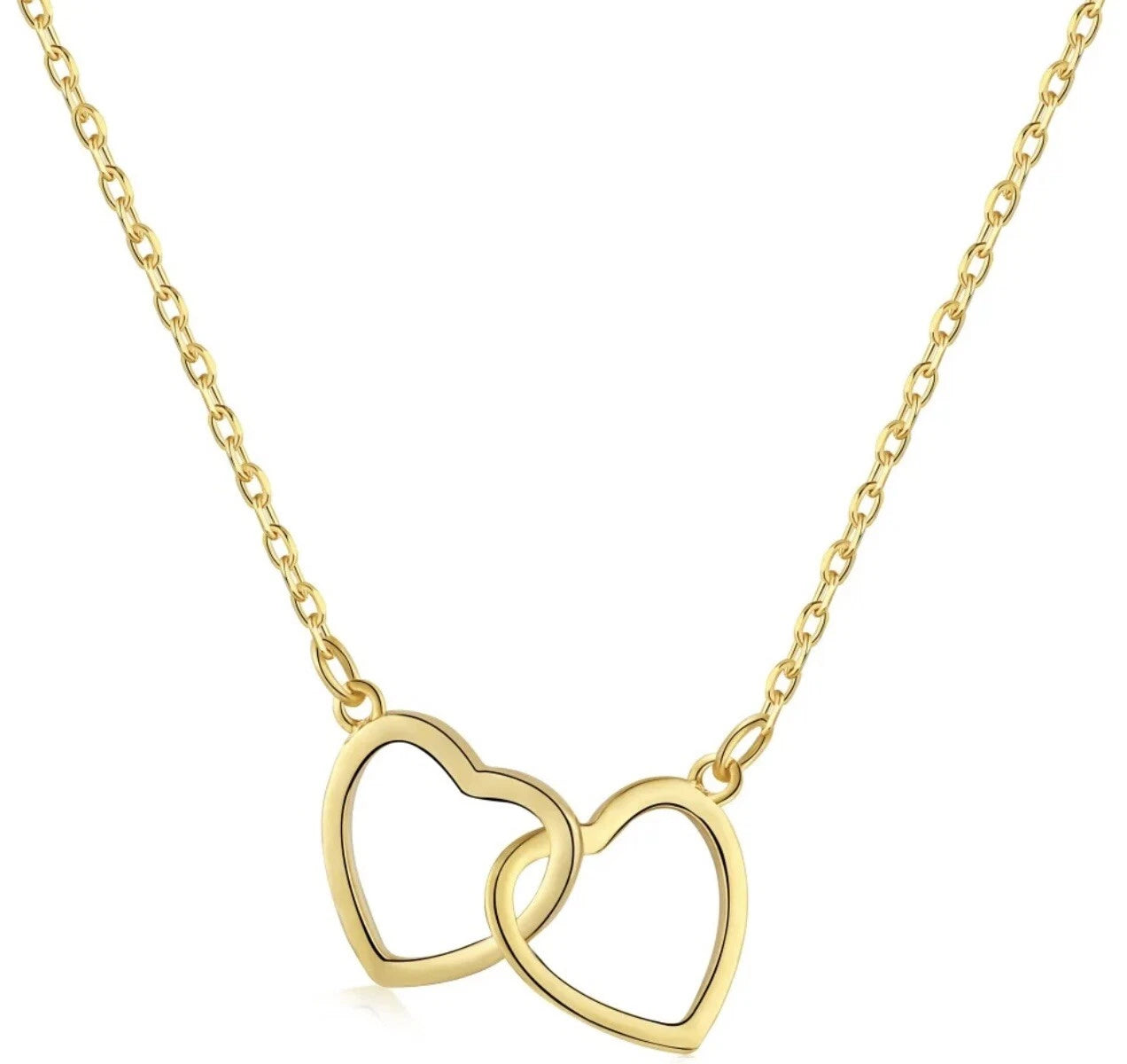Double Heart Necklace N0054 Double Heart Necklace N0054