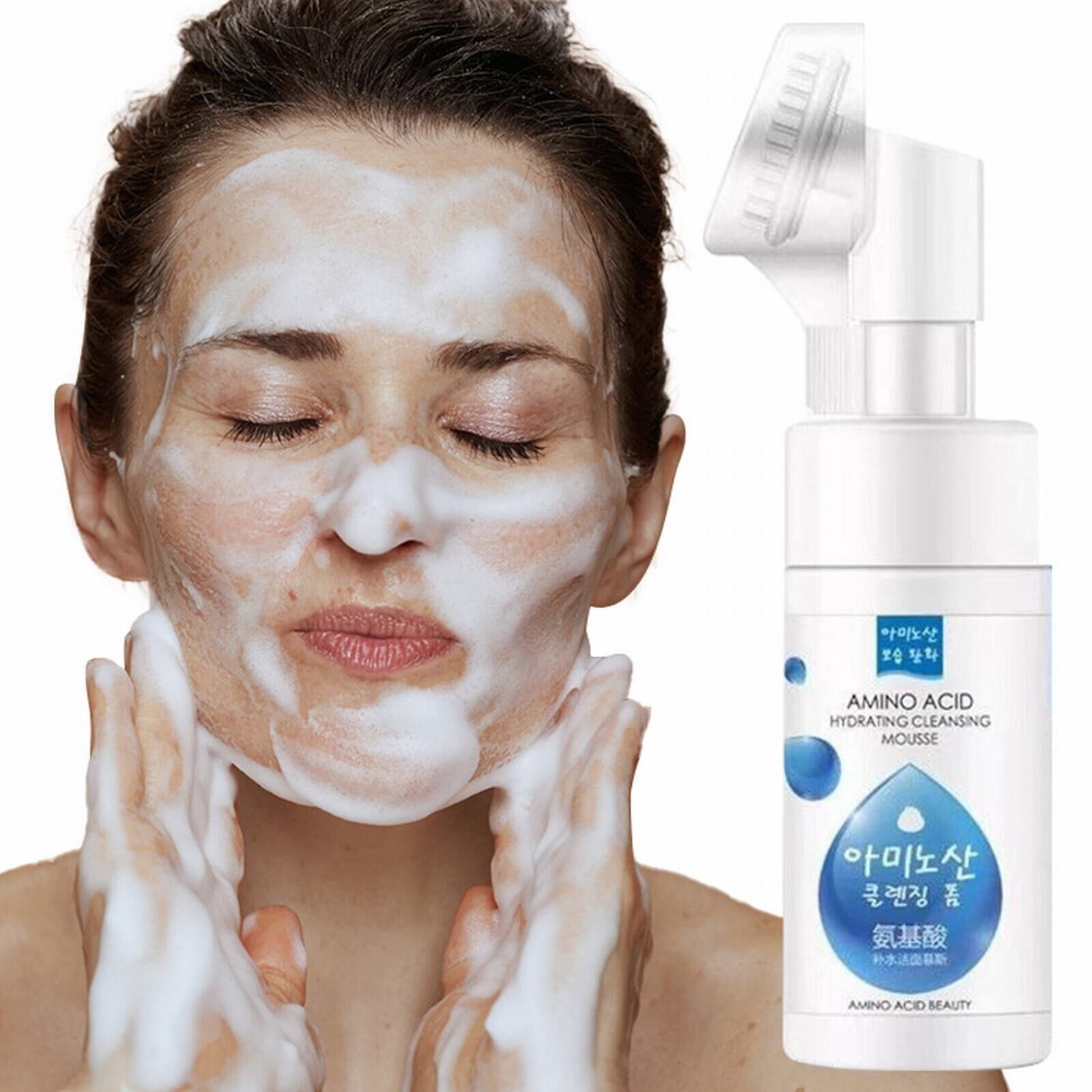 Amino Acid Facial Cleanser Moisturizing Makeup Remover Foam 120ml - S3245323 Amino Acid Facial Cleanser Moisturizing Makeup Remover Foam 120ml - S3245323