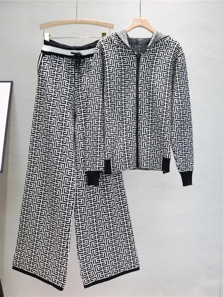 2 Piece Women Outfit Autumer Winter Tracksuit Leg Pant Suit Set WS353 2 Piece Women Outfit Autumer Winter Tracksuit Leg Pant Suit Set WS353