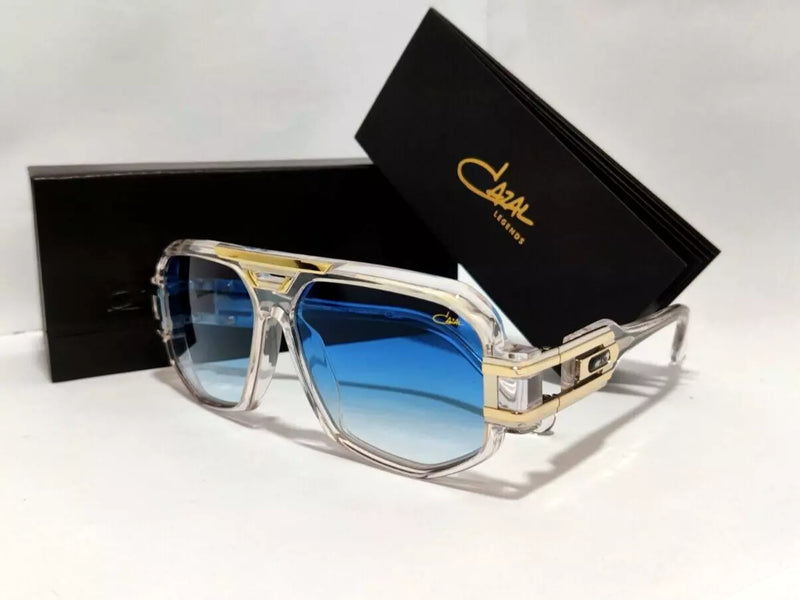 CAZAL Crystal Transparent Gold Frame Blue Lens Eyewear S4978 - TUZZUT Qatar Online Shopping