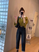 Womens Twist Knit Casual Collar Long Sleeve Sweater 64260 - TUZZUT Qatar Online Shopping