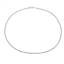 Sterling Silver Italy Twisted Rope Chain Necklace SL89