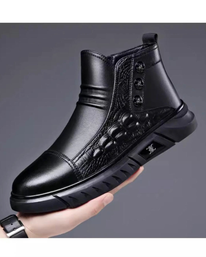 Formal Black Comfort Autumn Spring Pump Soft Side Zip Shoes FS35 - TUZZUT Qatar Online Shopping