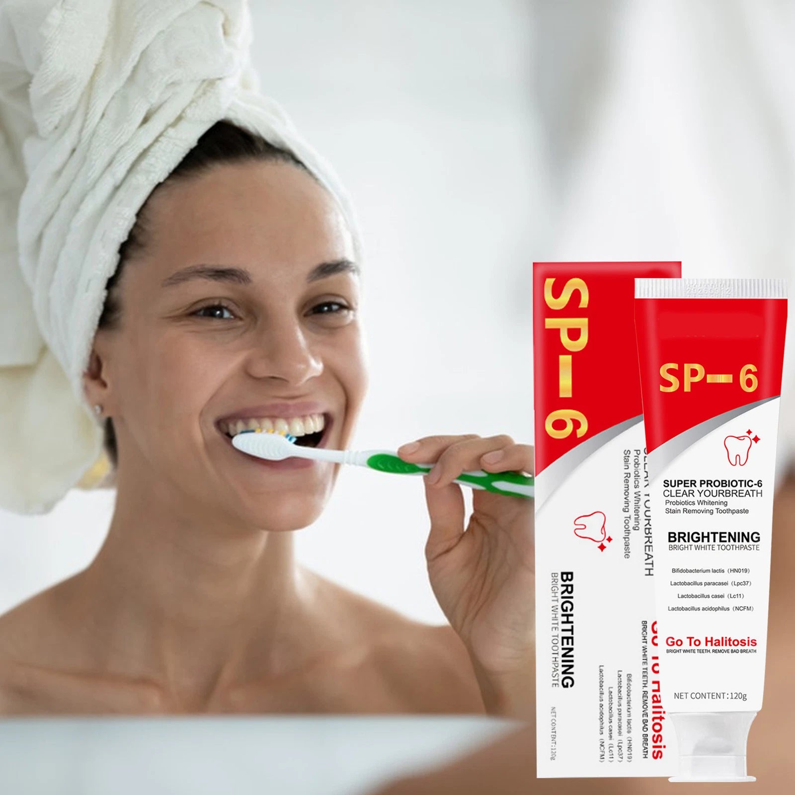 YAYASHI SP 6TM Probiotic Whitening Toothpaste - 120g YAYASHI SP 6TM Probiotic Whitening Toothpaste - 120g