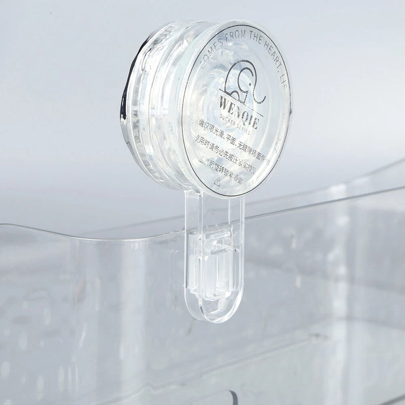 Shower shelf with suction cup wall-mounted organizer for kitchen and bathroom S2308565 - TUZZUT Qatar Online Shopping