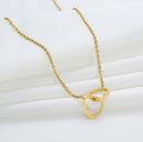 Double Heart Necklace N0054