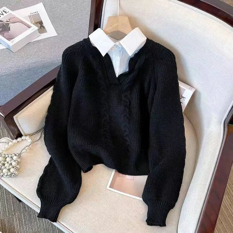 Womens Twist Knit Casual Collar Long Sleeve Sweater 64260 - TUZZUT Qatar Online Shopping