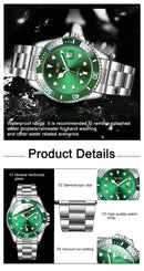 Green Dial Silver Men Women Unisex Watch W0076 - TUZZUT Qatar Online Shopping