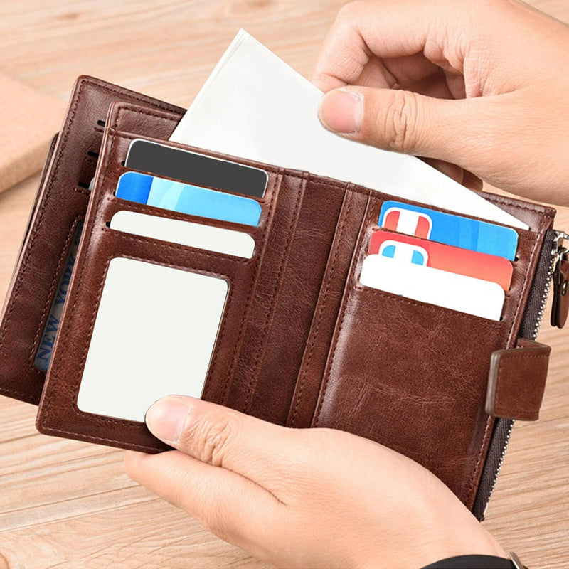 Leather Wallet Zipper For Men S4570972 - TUZZUT Qatar Online Shopping