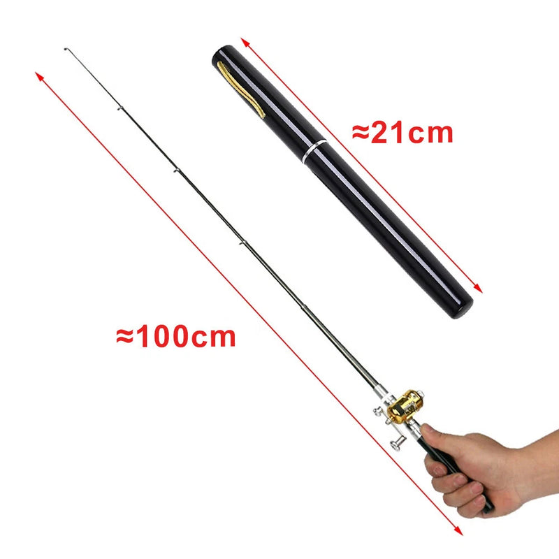 Portable Aluminum Alloy Fishing Rod (Pocket Fish Pen) Portable Aluminum Alloy Fishing Rod (Pocket Fish Pen)