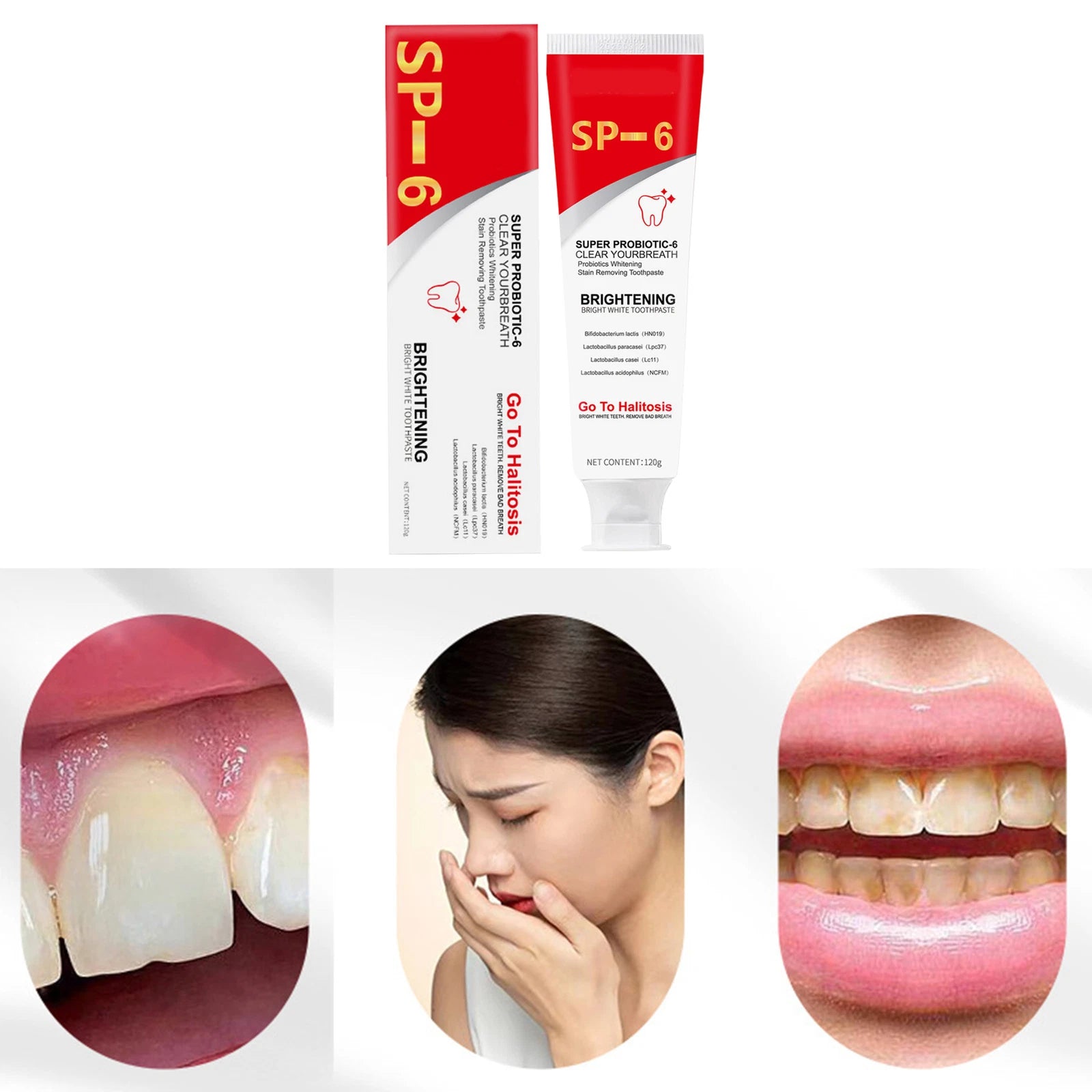 YAYASHI SP 6TM Probiotic Whitening Toothpaste - 120g YAYASHI SP 6TM Probiotic Whitening Toothpaste - 120g