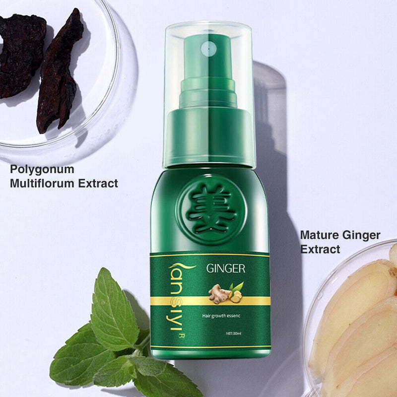 Hair Growth Serum Spray Dense Fast Regrowth Ginger Oil Hair Loss Treatment Care - Tuzzut.com Qatar Online Shopping