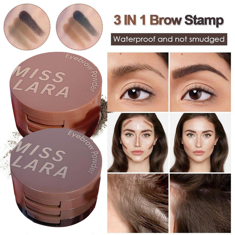 3-layer Eyebrow Powder Silhouette Hair Powder 3 in Makeup. 1 Contouring A1W1 - Tuzzut.com Qatar Online Shopping