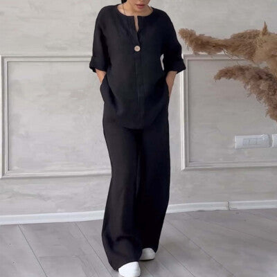 Women's Fashionable Two Piece Casual set    S031899 - TUZZUT Qatar Online Shopping