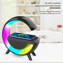 Wireless Charger Stand App Controlled With RGB Lights And Bluetooth Speaker 2301 - TUZZUT Qatar Online Shopping