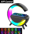 Wireless Charger Stand App Controlled With RGB Lights And Bluetooth Speaker 2301 - TUZZUT Qatar Online Shopping