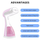 Handheld Garment Steamer Iron for Clothes 1500W - TUZZUT Qatar Online Shopping