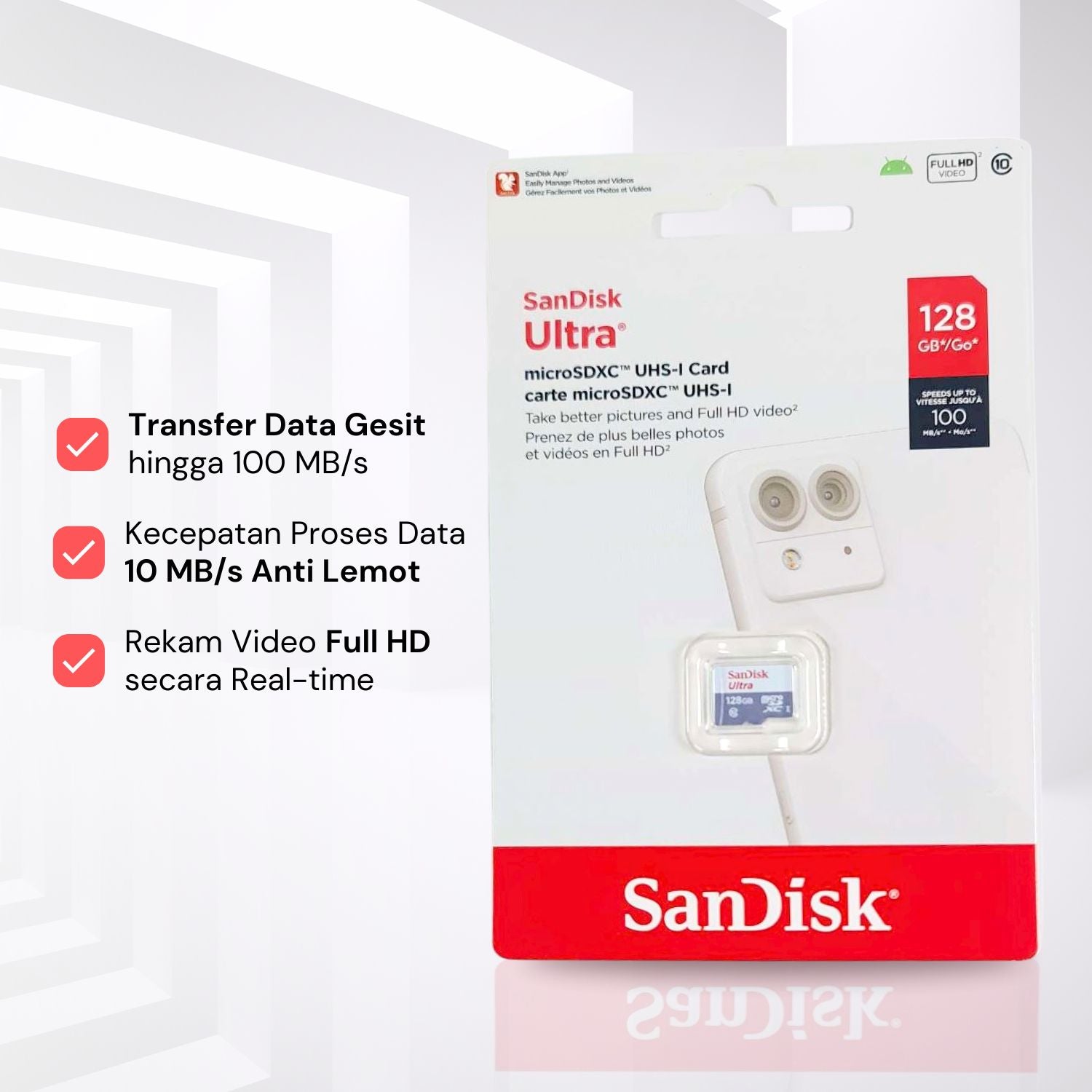 SanDisk Ultra microSDXC UHS-I Class 10 Memory Card 128GB SanDisk Ultra microSDXC UHS-I Class 10 Memory Card 128GB