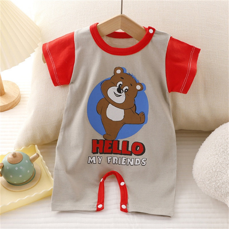 Newborn Baby Boy Short Sleeve Jumpsuit Romper 1494979 - TUZZUT Qatar Online Shopping