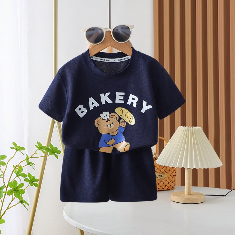 Children wear suit kids clothing for girl's and Boys clothing Tshirt sets 1556019 - TUZZUT Qatar Online Shopping