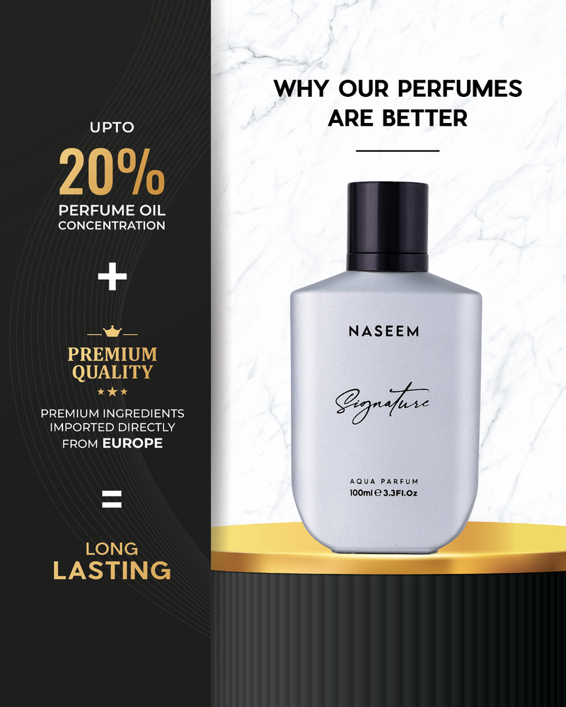 Naseem Signature Silver Aqua Parfum EDP 100ml - TUZZUT Qatar Online Shopping