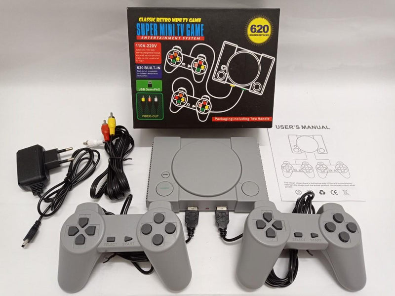 Classic 8-bit Nostalgic host for PS1 can store 620 Game Enthusiast Entertainment System Retro Double Battle Game Console