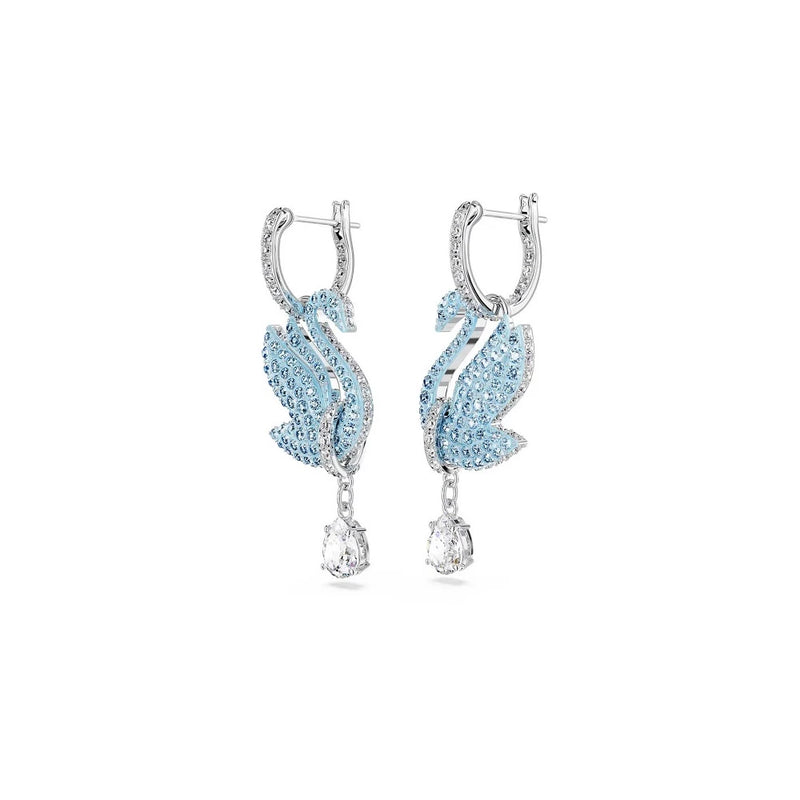 Swan Pendant Earrings DN2056 - TUZZUT Qatar Online Shopping