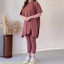 Women Plus Size Loose Knitted Casual Two Piece Set 71743 - TUZZUT Qatar Online Shopping