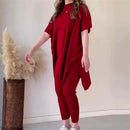 Women Plus Size Loose Knitted Casual Two Piece Set 71743 - TUZZUT Qatar Online Shopping