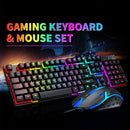 Thunder Wolf TF200 Gaming Wired USB Keyboard And Mouse Set -465239 - TUZZUT Qatar Online Shopping