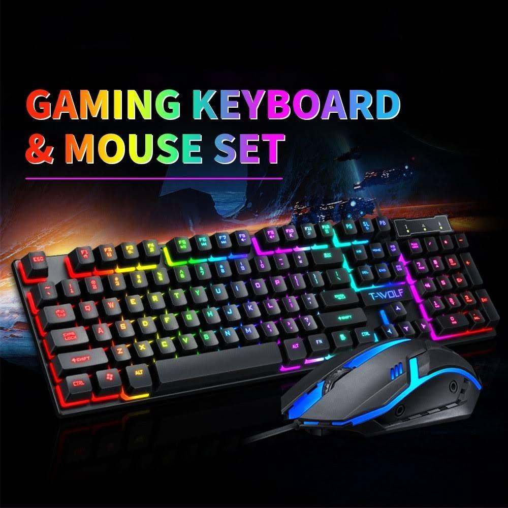 Thunder Wolf TF200 Gaming Wired USB Keyboard And Mouse Set -465239 Thunder Wolf TF200 Gaming Wired USB Keyboard And Mouse Set -465239