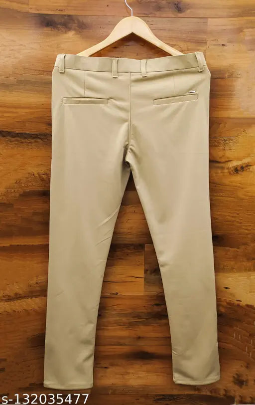 Men Smart Slim Fit High-Rise Formal Trousers   ZD88 - TUZZUT Qatar Online Shopping