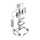 Skill Tech Heavy-Duty Height Adjustable Professional TV Trolley Stand - NB AVA-1800-70-1P (Fits Most 55" ~ 86") - Tuzzut.com Qatar Online Shopping