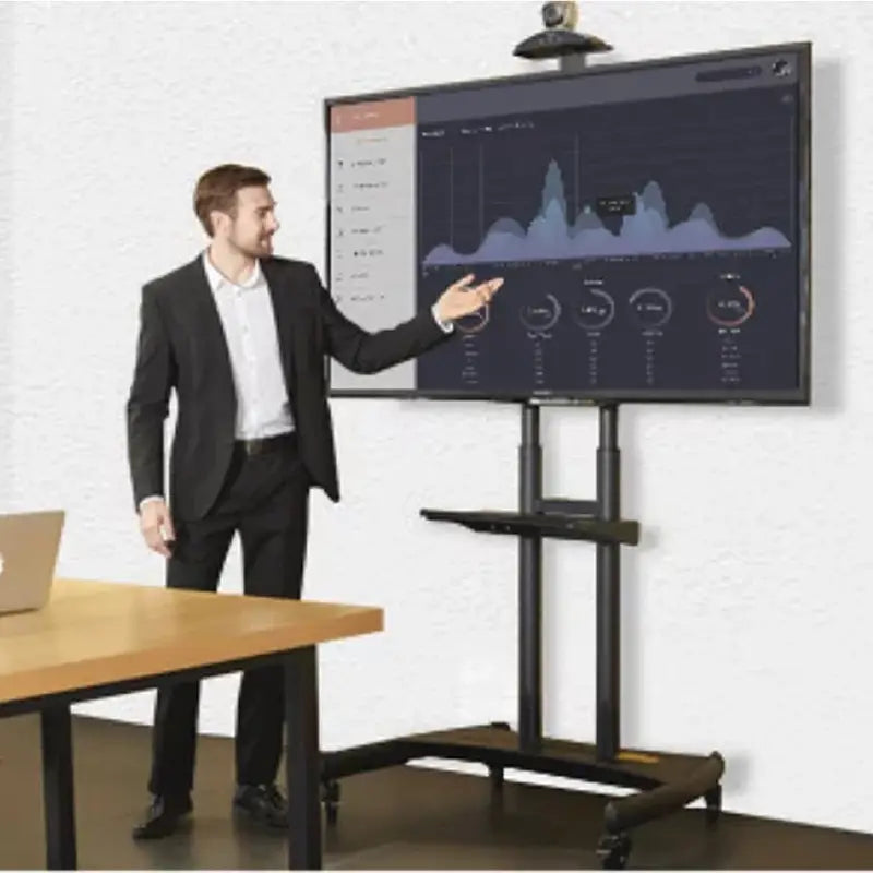 Skill Tech Heavy-Duty Height Adjustable Professional TV Trolley Stand - NB AVA-1800-70-1P (Fits Most 55 Skill Tech Heavy-Duty Height Adjustable Professional TV Trolley Stand - NB AVA-1800-70-1P (Fits Most 55