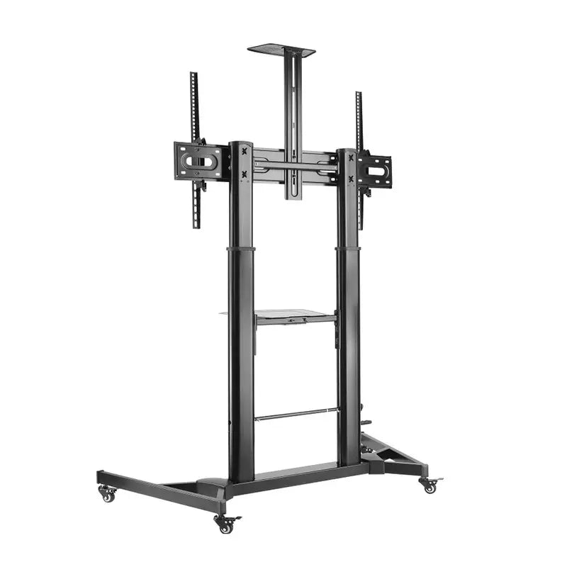 Large Screen Telescopic Extra Heavy Duty Steel TV Stand Cart - SH 666TB (Fits Most 60″ ~ 100″ Screen, Weight Capacity 100kg)
